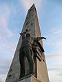 Soviet soldier statue next to the former obelisk