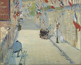 Édouard Manet, La Rue Mosnier aux drapeaux, 1878.