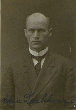 Adam Laakkonen Ruotsissa vuonna 1918.