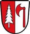 Gemeinde Streitheim Gespalten von Rot und Silber; vorne eine Fichte, hinten ein rechtsgewendetes Breitbeil in verwechselten Farben.