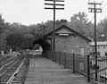 Image 25Ellicott City Station, on the original Baltimore and Ohio Railroad line, the oldest remaining passenger station in the nation. The rail line is still used by CSX Transportation for freight trains, and the station is now a museum. (from Maryland)