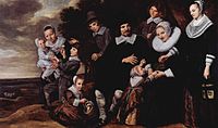 Grupo familiar con diez figuras - Óleo sobre lienzo, 148,5 x 251 cm, National Gallery, Londres.