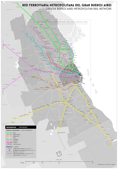 Mapa de la red de ferrocarril