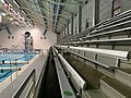 Bleacher seating in the competition natatorium