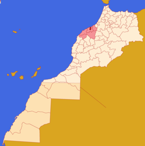 Localização da província em Marrocos. Sara Ocidental incluído