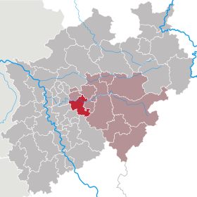 Ennepe-Ruhr-Kreis läge i Nordrhein-Westfalen