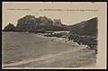 La plage de Trestrignel et la Pointe du Château vers 1900 (carte postale).