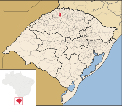 Localização de Redentora no Rio Grande do Sul