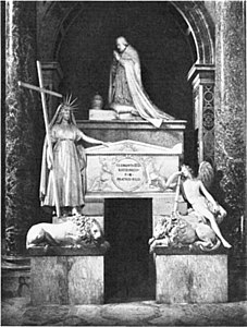 Alegorio de la Religio en la tombejo de Klemento la 13-a de Antonio Canova, 1792