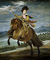 Prinsen Baltasar Carlos av Spania iført rytterdrakt og med marskalkstav. Maleri av Diego Velázquez ca. 1634