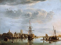 Gezicht op Dordrecht Albert Cuyp ca. 1660