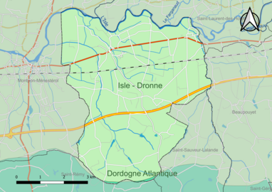 Carte en couleur présentant le(s) SAGE couvrant le territoire communal