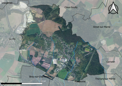 Carte orhophotogrammétrique de la commune.