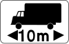 Large-size truck having overall length exceeding the specified length