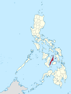 Mapa ning Kalibudtang Visayas ampong Cebu ilage