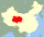 Qinghai probintziaren kokapena Txinako mapan.