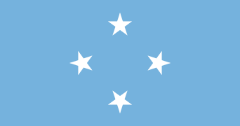Bandera de Micronesia, en una manera minimalizada