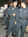 Pegawai polis Polis Diraja Malaysia di Jalan Tun Fuad Stephen, Kota Kinabalu, Sabah, Malaysia.