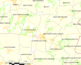 Mapa obce La Ferté-Gaucher