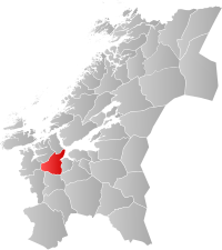 Kart som viser Orkdal kommune.