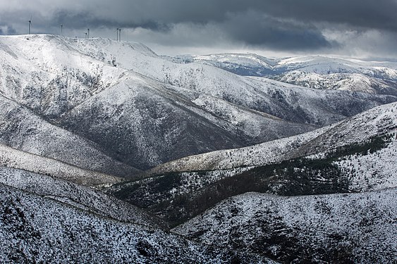 Blizzard in Serra Arada Photograph: User:LuisMAfonso