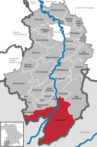Poziția localității Oberstdorf