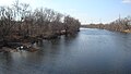 Fiume Raritan visto dal Queens Bridge a Bound Brook