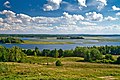 Strusta Lake. View from Majak hill. Brasłau district, Viciebsk province, Belarus