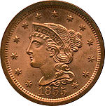 Large Cent, Vorderseite