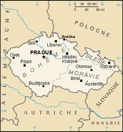 Carte de la République tchèque