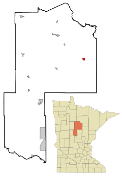 Location of Remer within Cass County, Minnesota