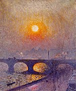 Sunset over Waterloo Bridge (1916) par Émile Claus, collection privée