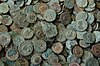 Pile of coins from the Frome Hoard