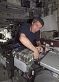 Krikalev working on the NASA treadmill