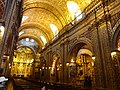 Gold leaf interior of La Compañía