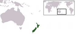 Geografisk plassering av New Zealand