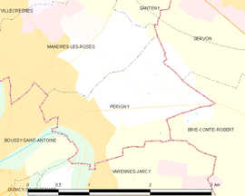 Mapa obce Périgny