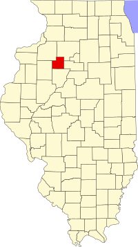 Map of Ilinois highlighting Stark County