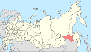 Амурська область на карті суб'єктів Російської Федерації