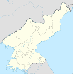 Kaesongs läge i Nordkorea.