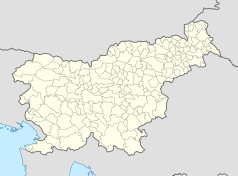 Mapa konturowa Słowenii, na dole znajduje się punkt z opisem „Kralji”