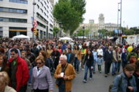 Diada de Sant Jordi, Plaça Catalunya