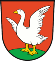 Die Gans im Wappen von Putlitz, Brandenburg (siehe auch Adelsgeschlecht Gans zu Putlitz)