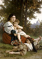William-Adolphe Bouguereau'nun "dinlence" isimli tablosundaki anne ve çocukları