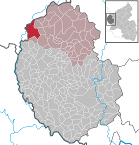 Poziția Winterspelt pe harta districtului Eifelkreis Bitburg-Prüm