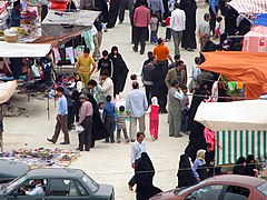 A street market is an open-air market Qom City Mostafa Meraji 2007 Georgian 13.jpg