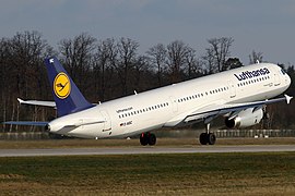 A) konventionelles Leitwerk eines Airbus A321