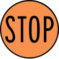 hand-held stop sign (can also be colored red)