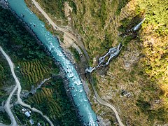 Bhorley waterfall of Dolakha as seen from above.jpg
