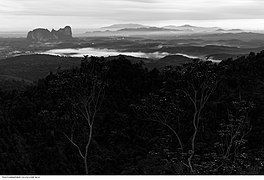 Panorama Hill, with Gua Charas (left) in the background